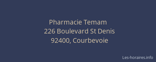 Pharmacie Temam