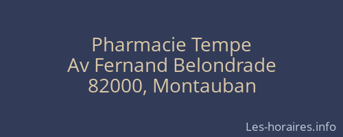 Pharmacie Tempe