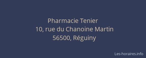 Pharmacie Tenier