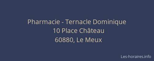 Pharmacie - Ternacle Dominique