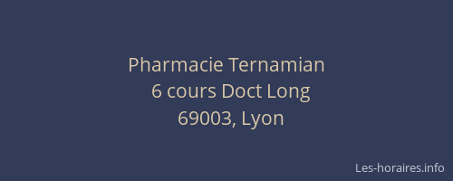 Pharmacie Ternamian