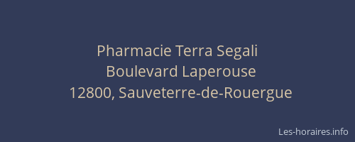 Pharmacie Terra Segali