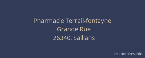 Pharmacie Terrail-fontayne