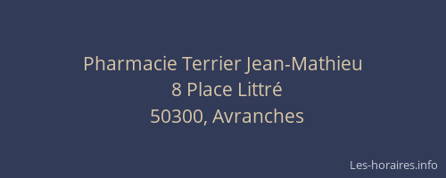 Pharmacie Terrier Jean-Mathieu
