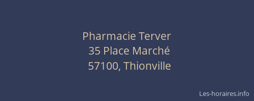 Pharmacie Terver