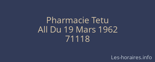 Pharmacie Tetu