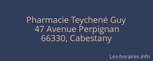 Pharmacie Teychené Guy