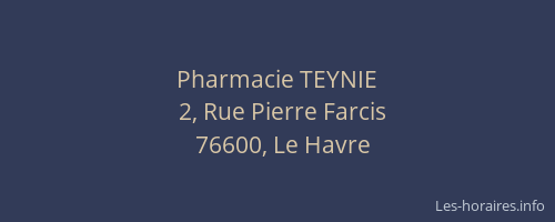 Pharmacie TEYNIE
