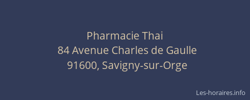 Pharmacie Thai