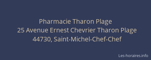 Pharmacie Tharon Plage