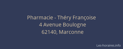 Pharmacie - Th&eacute;ry Fran&ccedil;oise