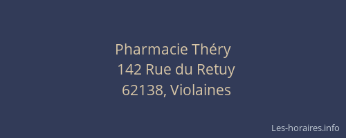 Pharmacie Th&eacute;ry