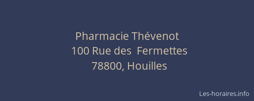 Pharmacie Th&eacute;venot