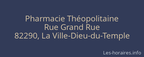 Pharmacie Théopolitaine