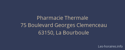Pharmacie Thermale