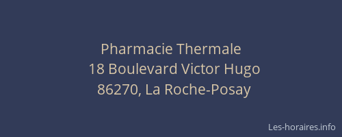 Pharmacie Thermale