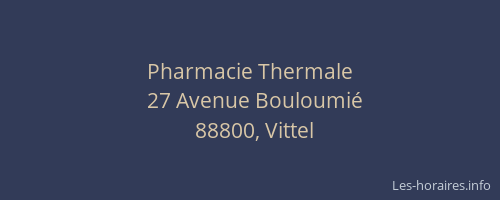 Pharmacie Thermale