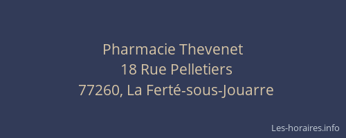 Pharmacie Thevenet