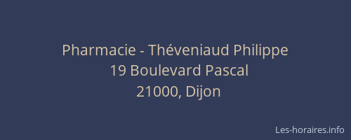 Pharmacie - Théveniaud Philippe