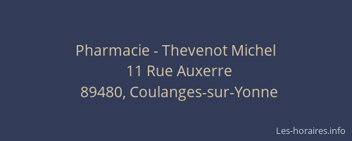 Pharmacie - Thevenot Michel