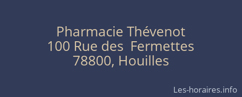 Pharmacie Thévenot