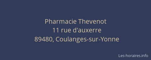 Pharmacie Thevenot