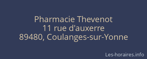 Pharmacie Thevenot
