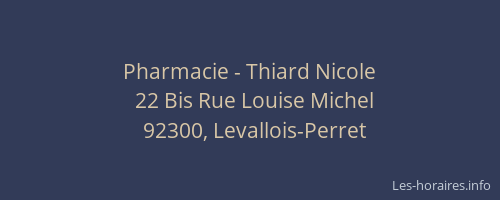 Pharmacie - Thiard Nicole