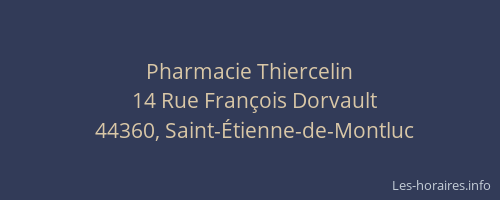 Pharmacie Thiercelin