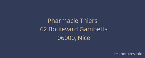 Pharmacie Thiers