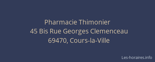 Pharmacie Thimonier