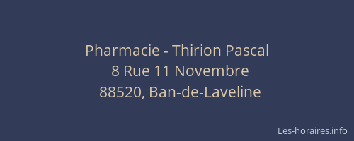 Pharmacie - Thirion Pascal