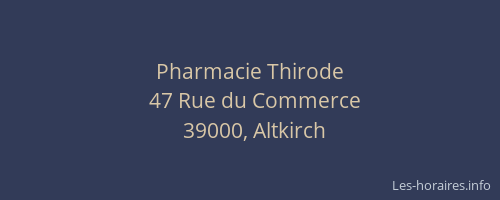 Pharmacie Thirode