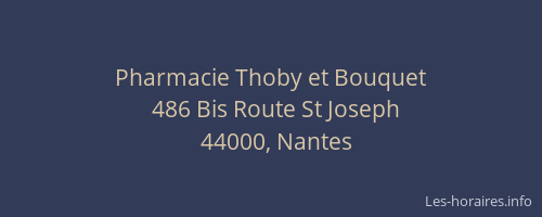 Pharmacie Thoby et Bouquet