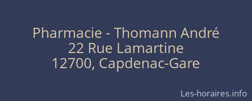 Pharmacie - Thomann André