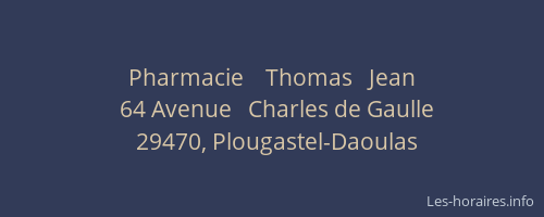 Pharmacie    Thomas   Jean