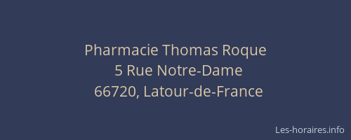 Pharmacie Thomas Roque