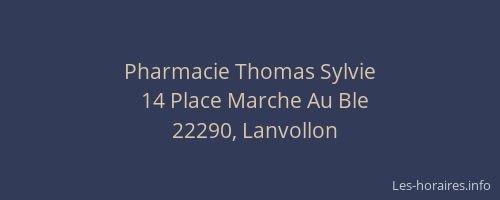 Pharmacie Thomas Sylvie