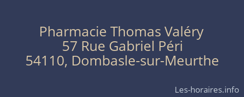 Pharmacie Thomas Valéry