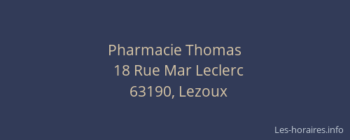 Pharmacie Thomas