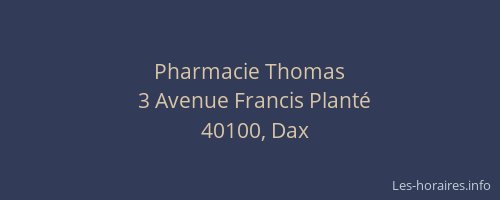 Pharmacie Thomas