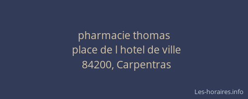 pharmacie thomas