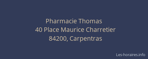 Pharmacie Thomas