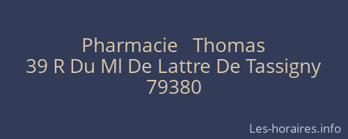 Pharmacie   Thomas