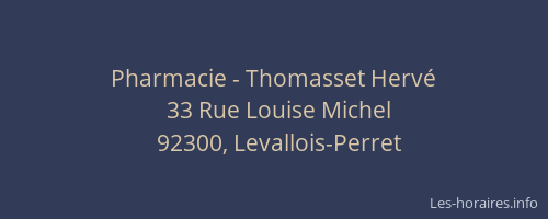 Pharmacie - Thomasset Hervé