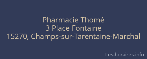Pharmacie Thomé