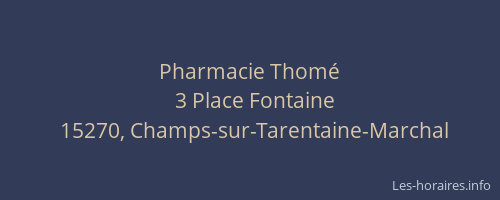 Pharmacie Thom&eacute;
