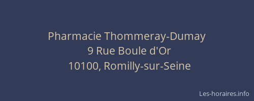 Pharmacie Thommeray-Dumay