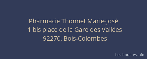 Pharmacie Thonnet Marie-José
