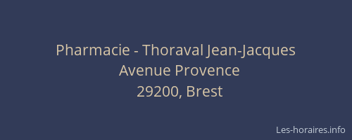 Pharmacie - Thoraval Jean-Jacques